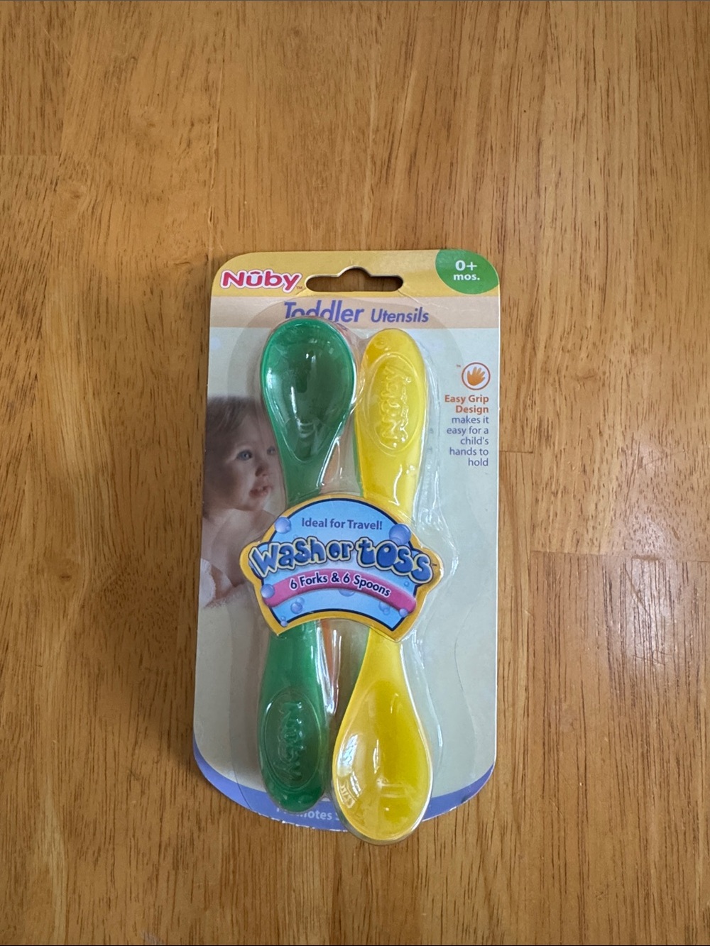 NEW Toddler Utensils Nuby Travel Easy Grip Design Promotes Self-Feeding